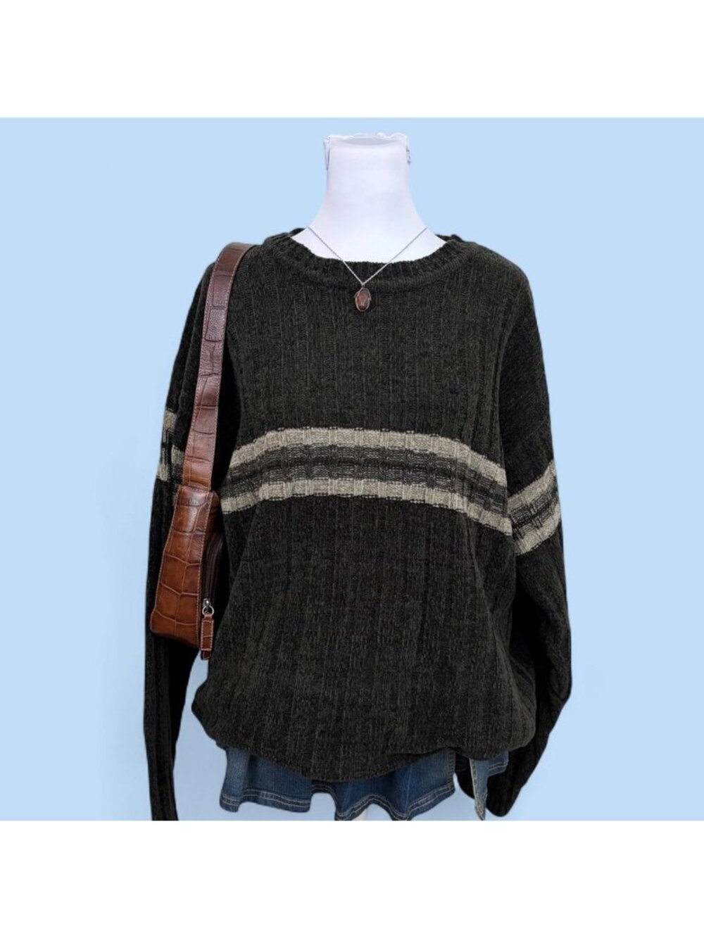 90s striped skater grunge sweater